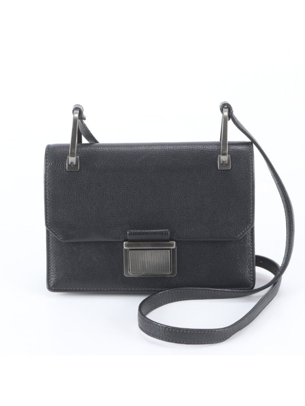 Miu Miu Leather Shoulder Bag Crossbody Black
